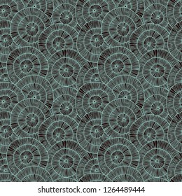 abstract graphic pattern of circles, hand-drawing, seamless vector pattern