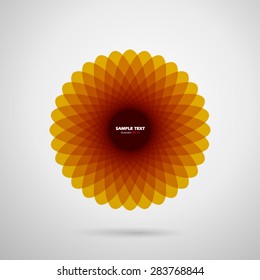 Abstract graphic petal-shaped