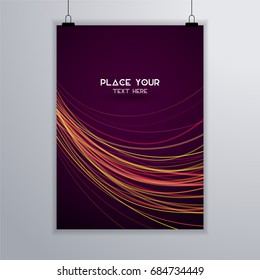 Abstract graphic placard board for text and message design. Vector illustration