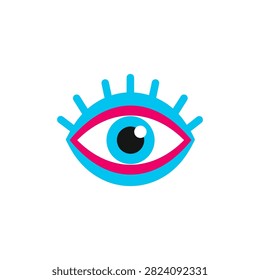 Abstract graphic representation of an eye eye symbol graphic design perception vision watchful insight awareness concept for marketing campaigns.