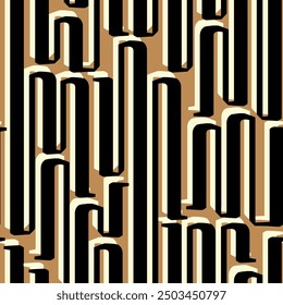 Abstract graphic retro lines pattern