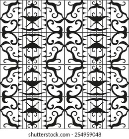 Abstract graphic seamless background. Hand drawn geometric pattern. Can be used for card design, wallpaper, pattern fills, web page background, surface textures. Black and white