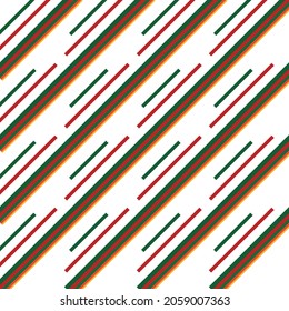 Gráficos abstractos sin soldadura de línea naranja, roja y verde son rotación, paralelos y repetitivos.Diseño de patrones hermosos vectoriales para la decoración, tela, envoltura, textil, papel pintado, ropa, mosaico 