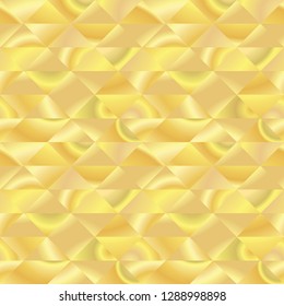Abstract graphic seamless pattern with golden triangles.
