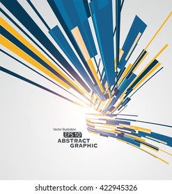 Abstract graphic sense of perspective, line components.