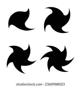 Abstract graphic spirals: Circular movement, radial dynamic swirls set.Vector design, speed swirl circle. rotating shapes. Set of swirls, circle black swirl collection, black vortex icons.