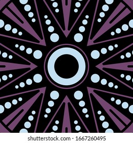 Abstract graphic square background with mandala geometric pattern. Vector illustration