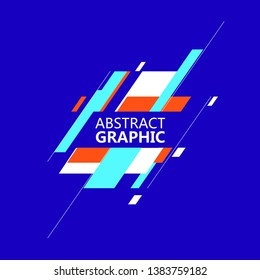 Abstract graphic stacked in geometric shapes.