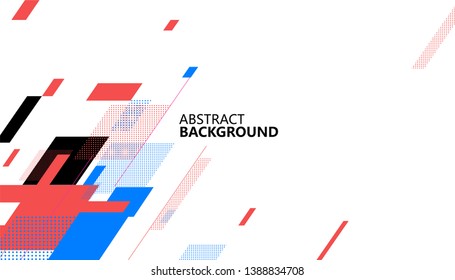 Abstract graphic stacked in geometric shapes.