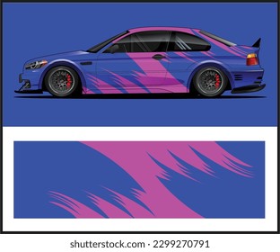 diseño abstracto del kit de fondo de banda gráfica para envolver el vehículo 