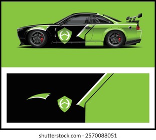 abstract Graphic  stripe racing car