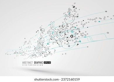 Abstract graphic with strong sense of perspective, vector illustration.