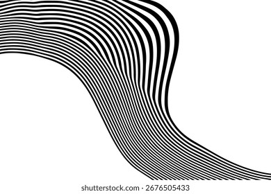 Textura gráfica Abstractas. Patrón monocromático con un flujo de líquido detallado y contraste. Eps 10