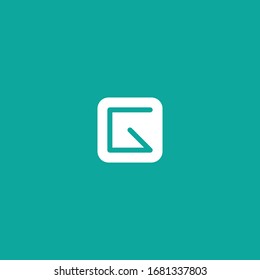 Abstract graphic vector illustration icon letter G