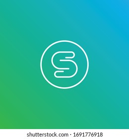 Abstract graphic vector illustration of letters S and C