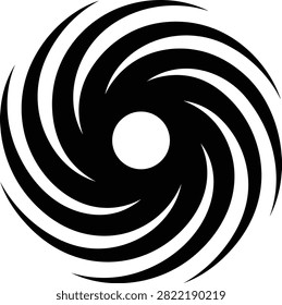 Abstract graphic vortex symbol. Dynamic spiral motion graphic. Useful for weather natural disaster or energy concepts.