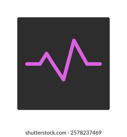 Abstract graphic of wave on dark background in square