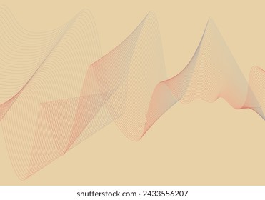Fondo de ondas gráficas abstractas. Plantilla de fondo para web e impresión lista para usar.