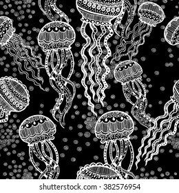 Abstract graphically jellyfish pattern