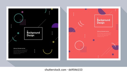 Abstract graphics background main page layout design