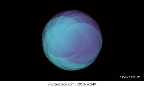 Abstract graphics circle vector design on black background  , Illustration Vector EPS 10 
