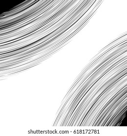 Abstract graphics with circular spiral distortion. Pattern of rotating radial lines. Grungy swirl shape
