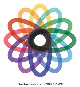 Abstract graphics with color oval for your presentation design