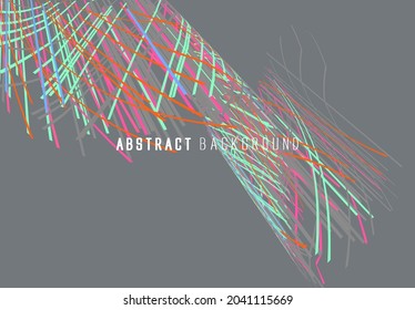 Abstract graphics composed of colored lines