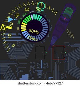 abstract graphics, design of electrical indicator circuit