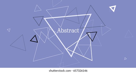 abstract graphics designed with white and black triangles on violet  color background
