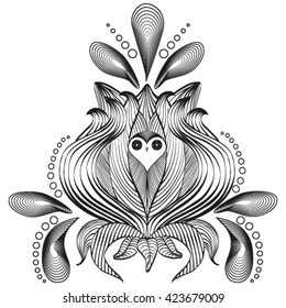 abstract graphics in the form of a flower