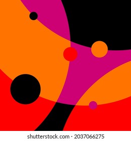 Gráficos abstractos para la decoración interior, composición de formas geométricas para la impresión en lienzo, textiles, estilo creativo moderno para el diseño de pintura