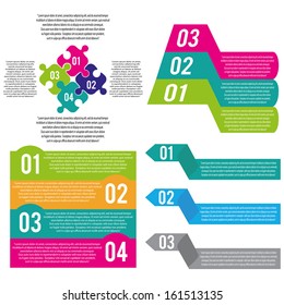 abstract graphics with some information on white background