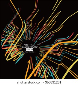 Abstract graphics, spring colors.