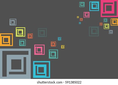 abstract graphics square boxes in colors