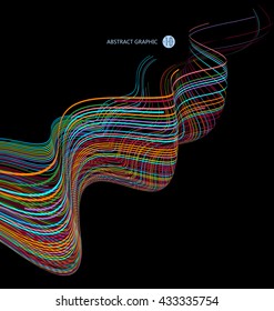 Abstract graphics, Technological sense vector illustration.