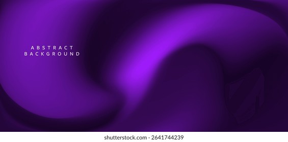 Abstract graphics using dark purple and black tones create a mysterious and luxurious atmosphere. The soft and free-moving lines and waves create a sense of charm and inspiration.