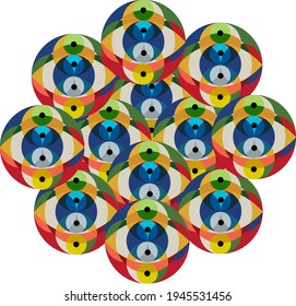 Abstract graphics, Vector illustration of an abstract pattern consisting of circles