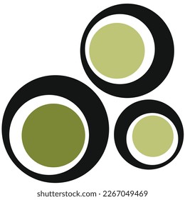 Gráficos abstractos para su negocio - círculos vectoriales para su negocio en color verde