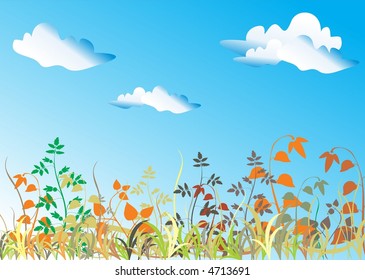 Abstract grass background. Vector illustration
