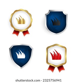 Resumen de la placa de gramaje y la colección de etiquetas, se puede usar para diseños de negocios, presentaciones o cualquier diseño adecuado.