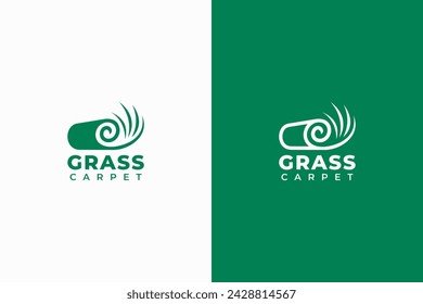 abstract grass carpet logo vector