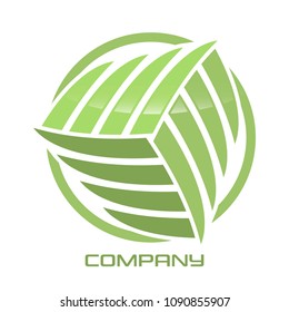 
Abstract grass in the circle of the logo