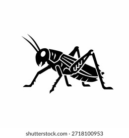 Logo Abstractas del Vector de la silueta del saltamontes 