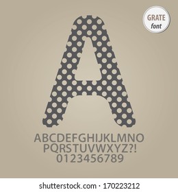 Abstract Grate Alphabet and Digit Vector
