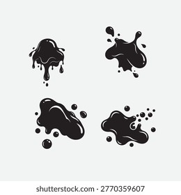 Abstract gravity defying liquid blob vector illustration featuring floating fluid shapes, surreal motion, and modern organic design concept.