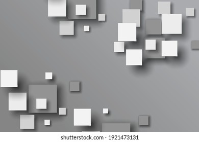 abstract gray 3d squares background