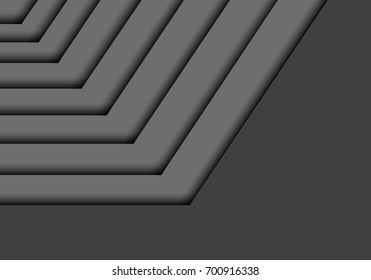 Abstract gray arrow blank space for text place design modern futuristic creative idea background vector illustration.