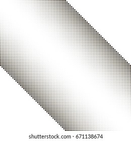abstract gray arrow points. grey circles. white background. monochrome texture. halftone effect. vector illustration