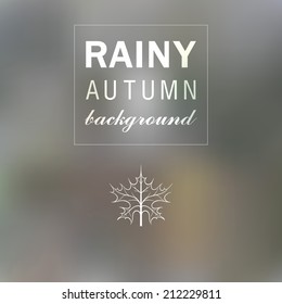 Abstract gray autumn blurred background. Vector illustration